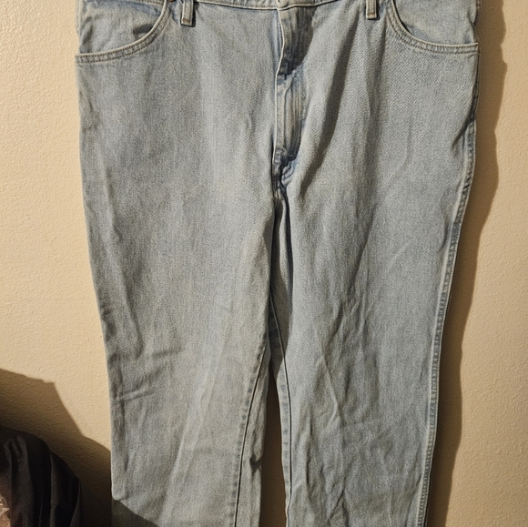 Wrangler Mens Light Wash Straight Leg Jeans Size 40 X 32 - Picture 3 of 13